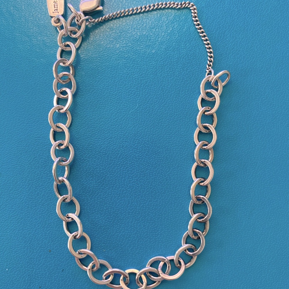 James Avery forged link charm bracelet